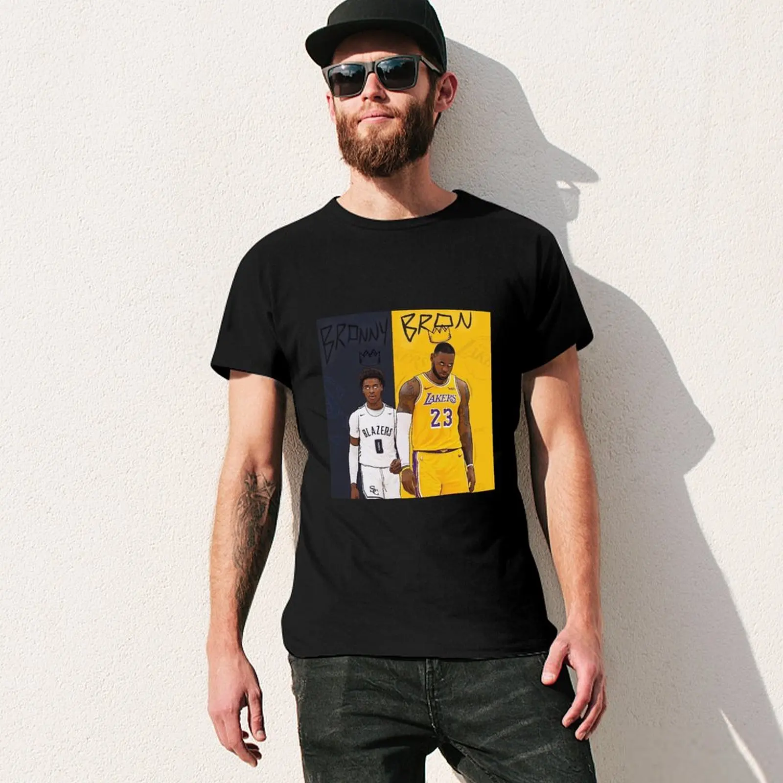 Футболка Fan of Bronny лето 2025 футболки большого размера мужские рубашки с рисунком