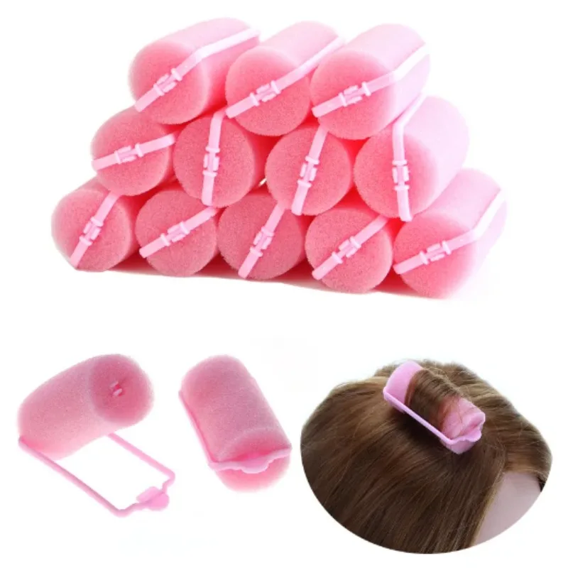 

6-14pcs Sponge Foam Cushion Hair Rollers Soft Curlers Hair Salon Barber DIY Curls Hairdressing Kit DIY Home Hair Styling Tools
