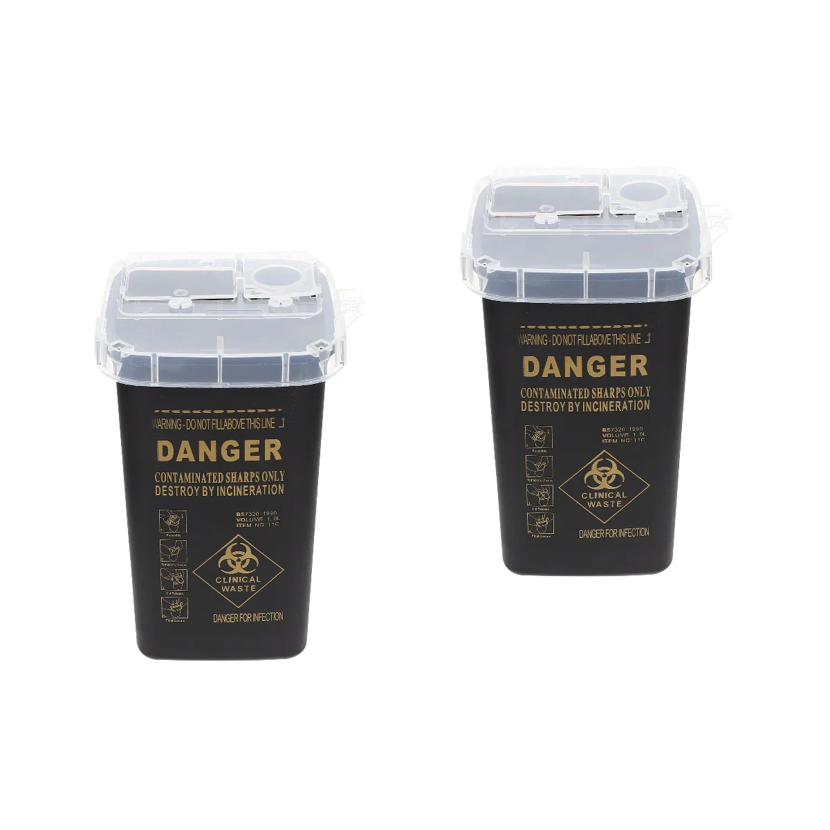 

Storage Box Sharps Can Desktop Practical Needle Disposal Plastic Containers Mini