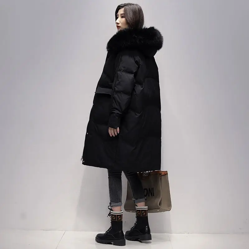 Women 2023 Winter Jacket New Big Pocket Loose Down Cotton Coats Fashion Thick Warm Windproof Parkas Female Clothing Padded Tops