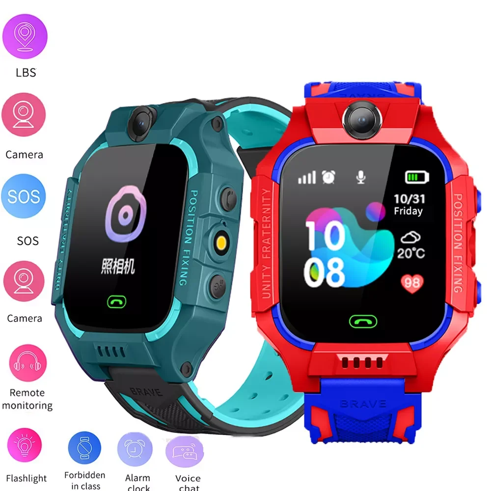 

Q19 Kids Smart Watch 2G Sim Card LBS Tracker SOS Camera Children Mobile Phone Voice Chat Smartwatches Math Game Flashlight