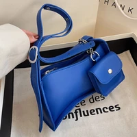 purses handbags luxury designer pu leather shoulder bags for women 2022 summer trend lady armpit bag with mini lipstick sac