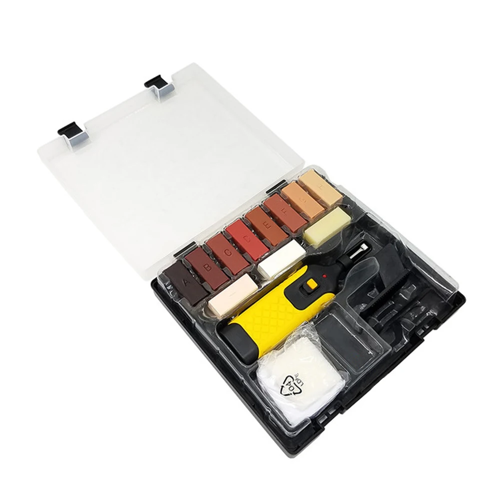 

Набор для ремонта пола Электрический из железа и ламината, комплект из 11 цветов с губкой, помягчитель, домашние кубики под воск, Многофункци...