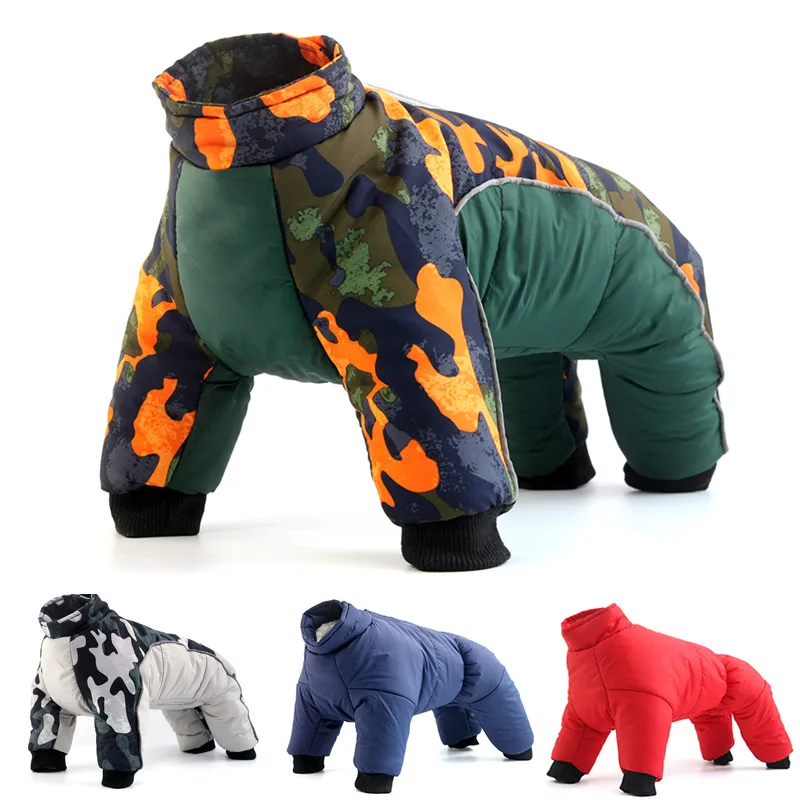 

Winter Dog Clothes Super Warm Pet Dog Jacket Coat With Harness Waterproof Puppy Clothing Hoodies For Small Medium Dogs Outfit