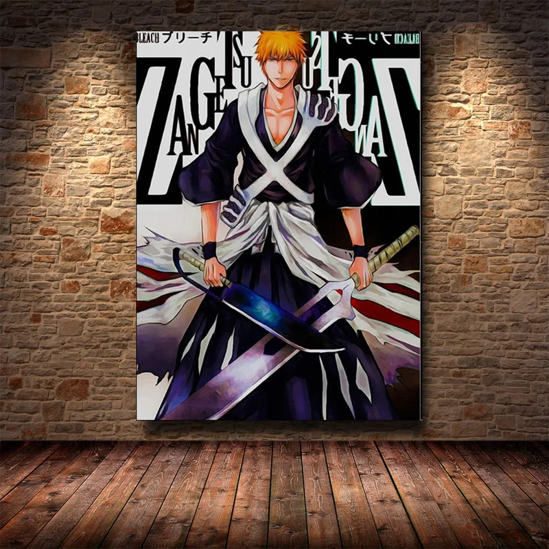 Аниме плакаты отбеливателя Kurosaki Ichigo японский Классический настенный плакат