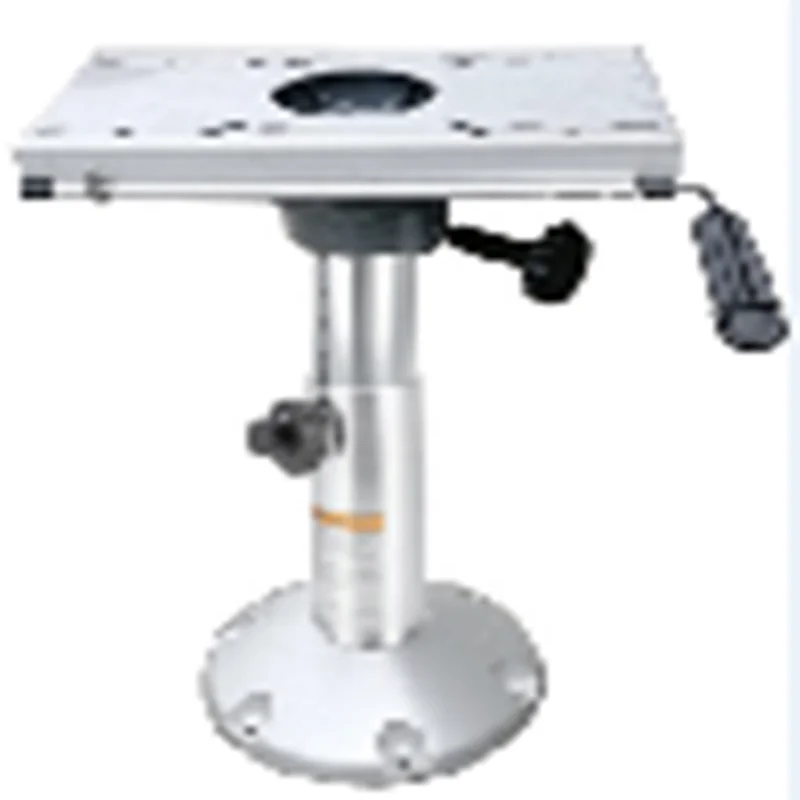 

Marine Boat Accessories Adjustable Aluminum Seat Base Pedestal Boat Parts with rotary knob and slide rail