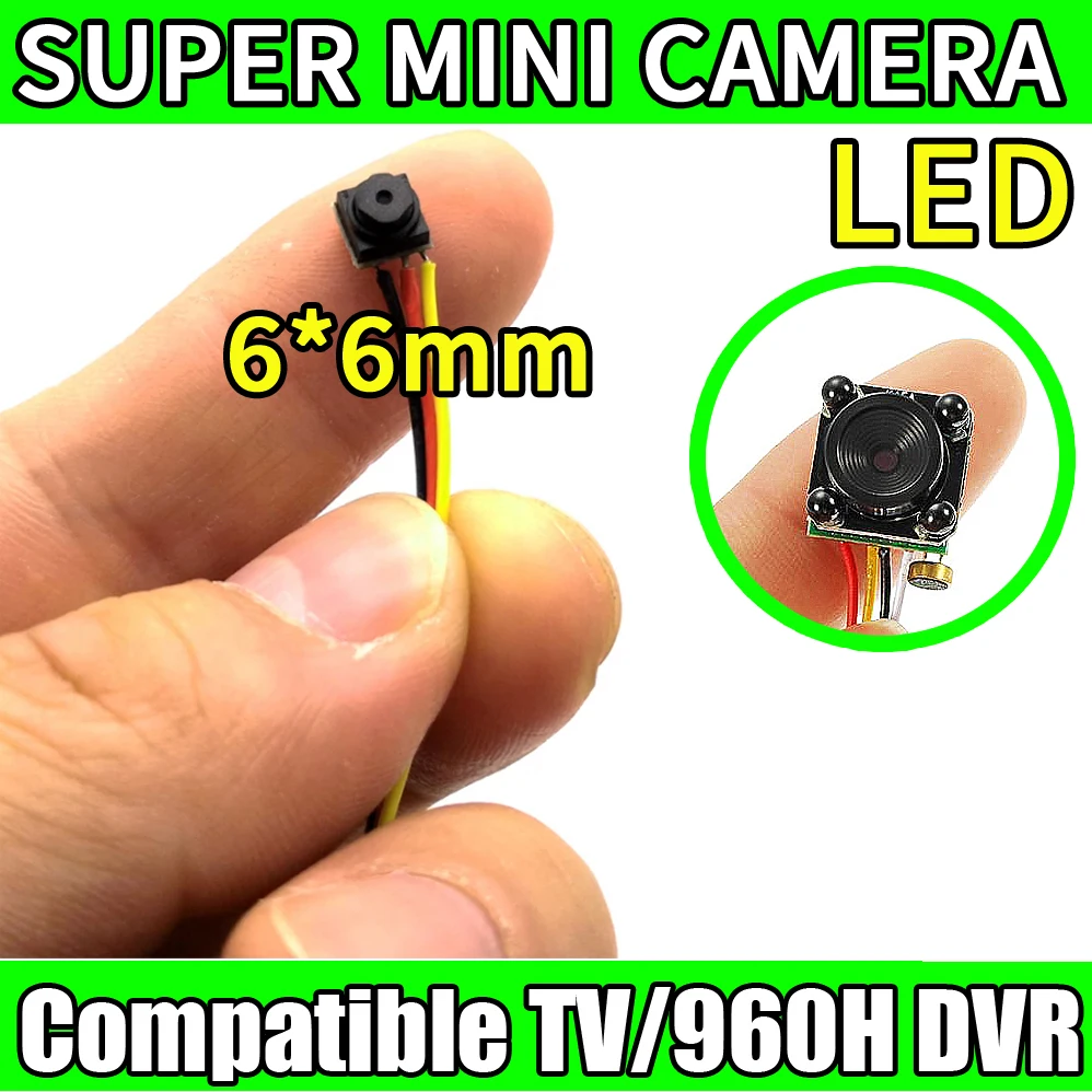 

Super Mini 6mm*6mm 12*12 Size HD CCTV Mini Camera 800TVL CMOS Smallest Very small Micro security Surveillance Analog For home TV