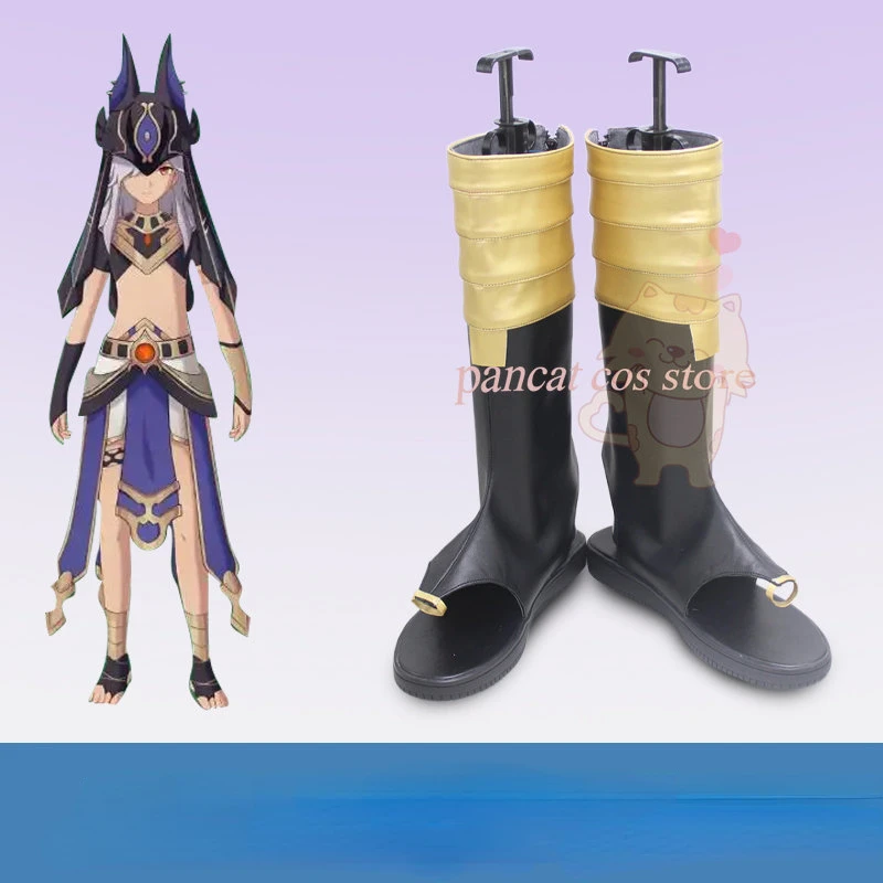 

Anime Genshin Impact Cyno Cosplay Shoes Comic Anime Game Cos Long Boots Cosplay Costume Prop Shoes for Con Halloween Party