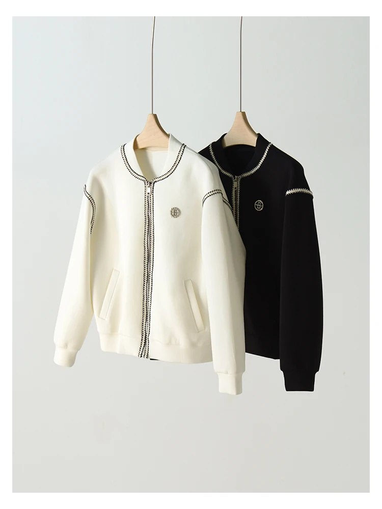 Женская простроченная тканая полосатая дышащая Модальная куртка Wxza002