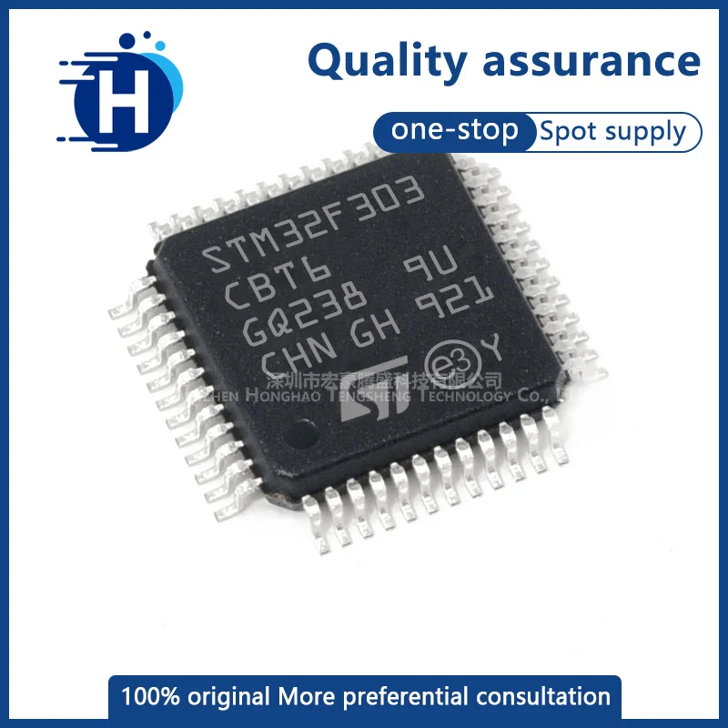 

New original STM32F303CBT6 LQFP-48 ARM Cortex-M4 32-bit microcontroller MCU