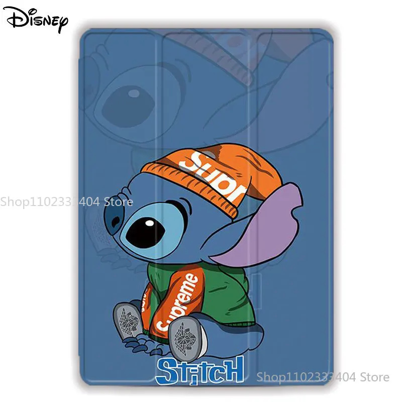 

Чехол для планшета Disney Stitch для iPad Air 1, 2, 3, Mini, 4, 5, iPad Pro 2020, 11 дюймов, противоударный, тройного сложения, со слотом для ручки, защитный чехол с подушкой безопасности