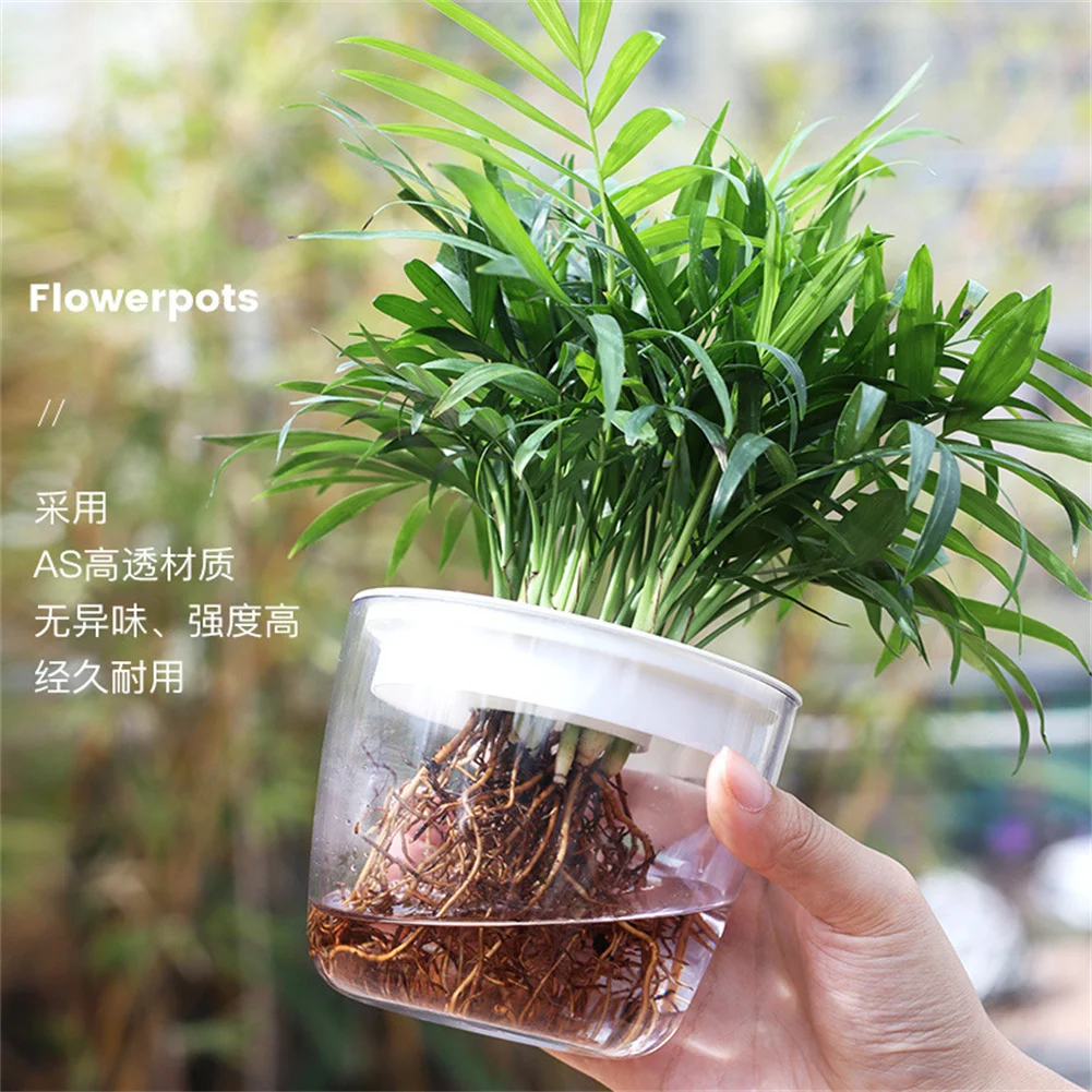 

Transparent Self-Watering Plant Flower Pot PP Resin Planter Home Garden Decor Fruit And Vegetable Transplanting Supplies Tool