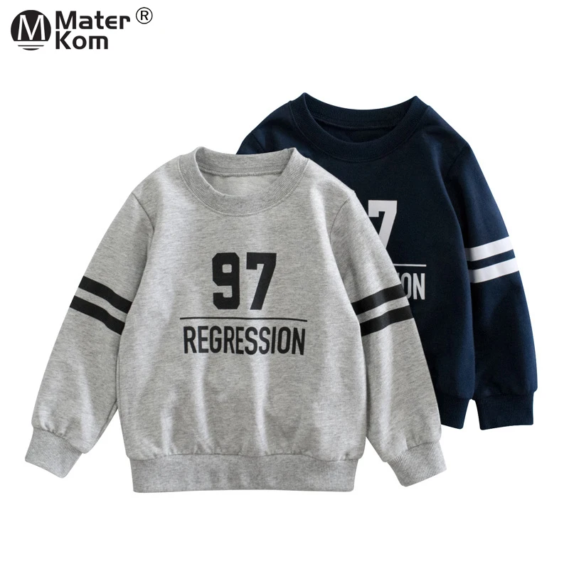 

Baby Boy Clothes Striped Sweatshirt Kids Not Hoodie Children Long Sleeve Clothes Cotton Pullover Clothing for Child Size 2T-7T