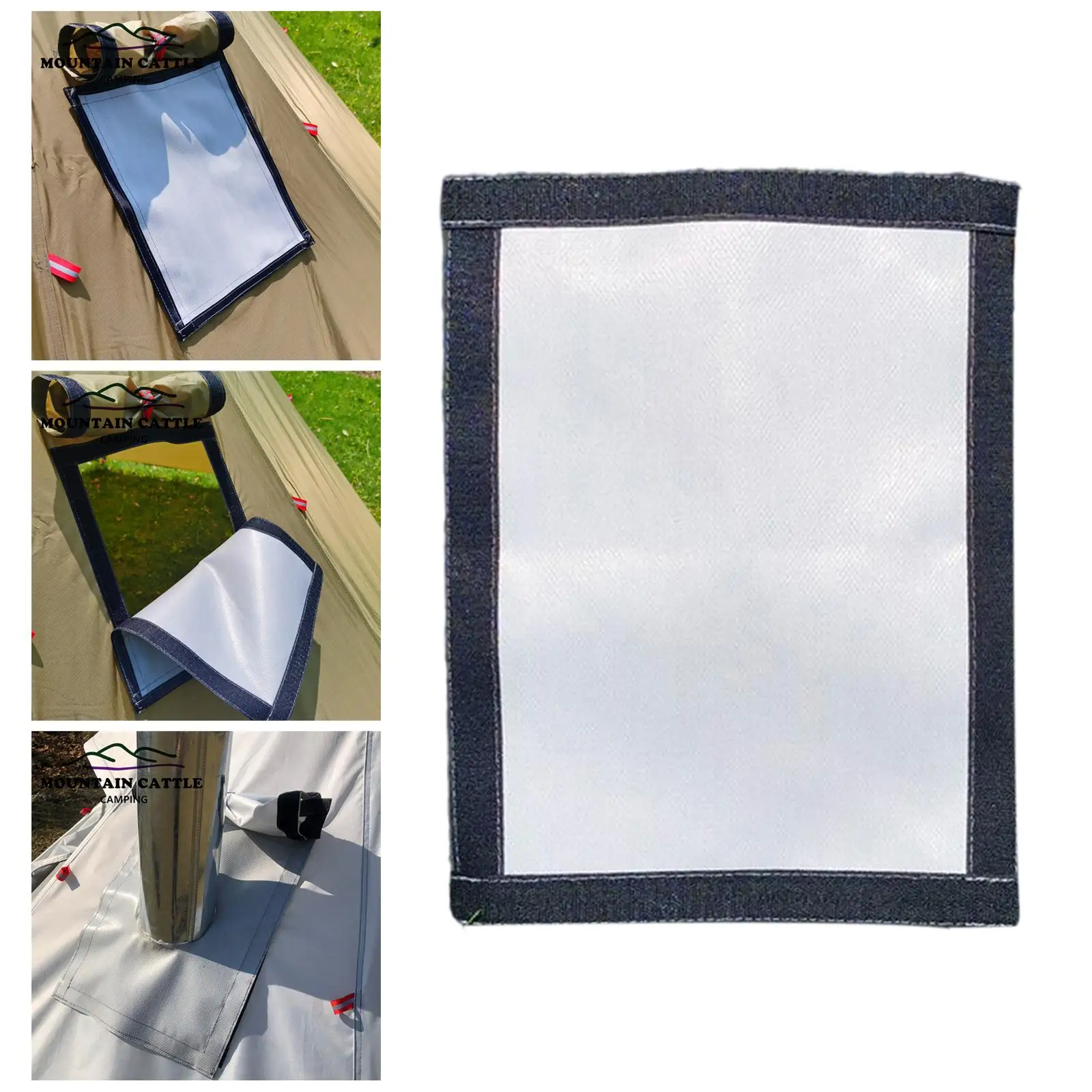 

Tent Stove Fireproof Chimney Cloth Durable Hot Tent Stove Jack for Mountaineering