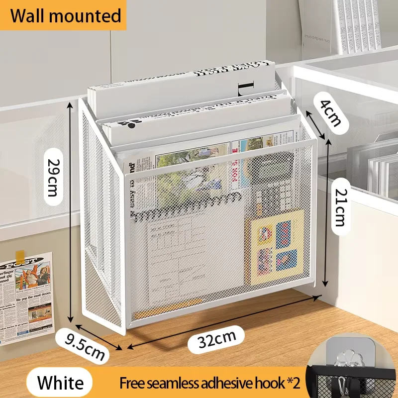 

3-х уровневый металлический органайзер для рабочего стола и полки — вмещает бумага формата А4, книги и блокноты, компактные о...