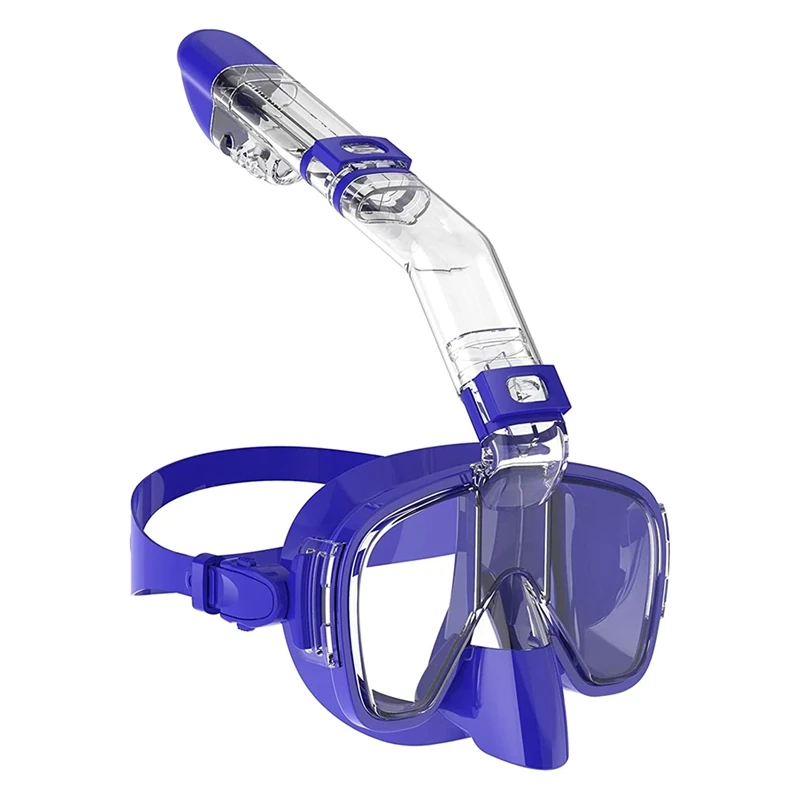 

Snorkel Mask Foldable Diving Mask Set With Dry Top System And Camera Mount, Anti-Fog Professional Snorkeling Gear
