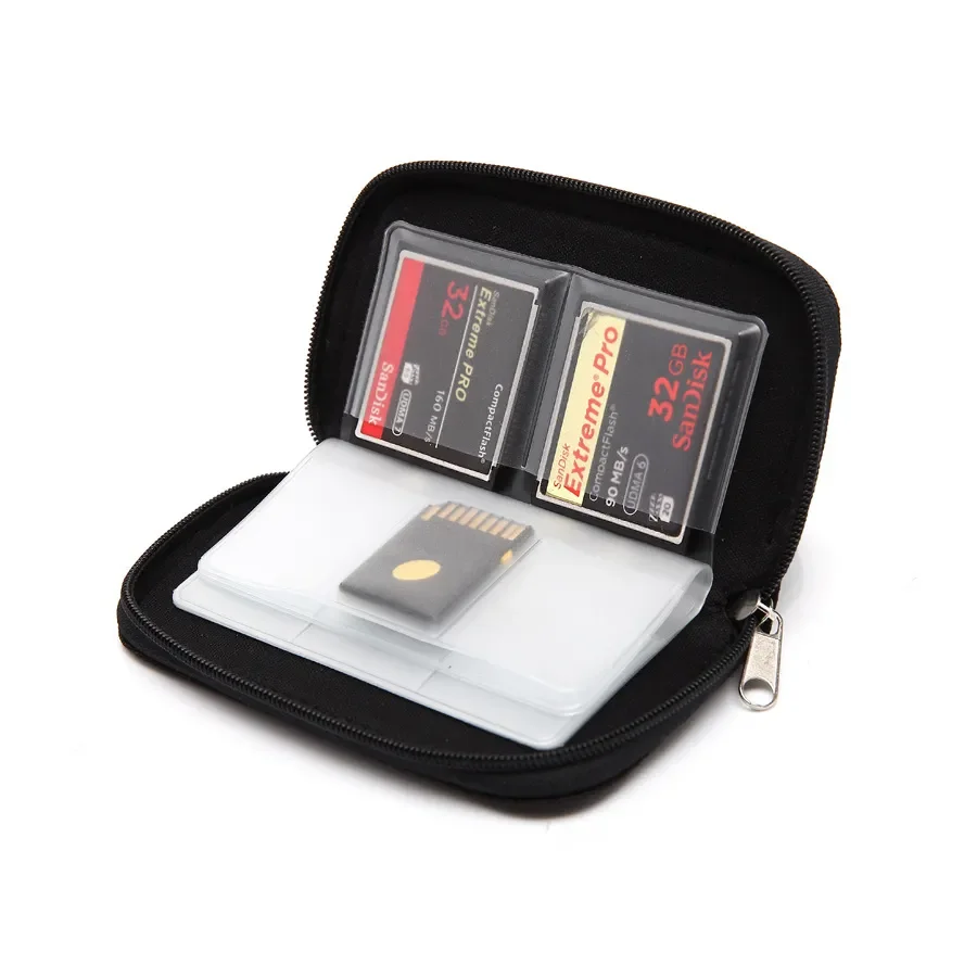 Card Case Fits up to 44x SD, SDHC, Micro SD, Mini SD and 4x CF - Holder with 22 Slots 8 Pages For Storage and Travel