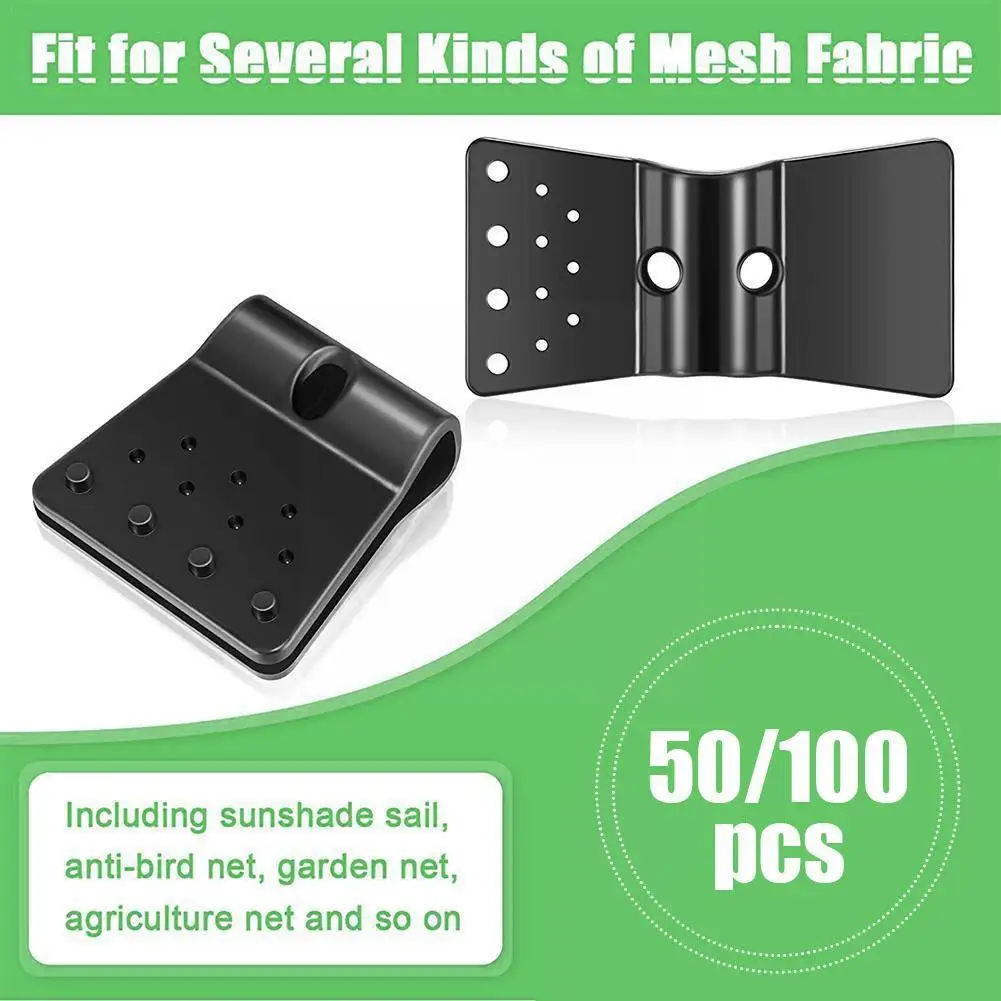 

50/100 Pc Sunscreen Net Clip Butterfly Type Greenhouse Tools Windproof Net Instant Hook Garden Film Agriculture Clip Gromme K4L1