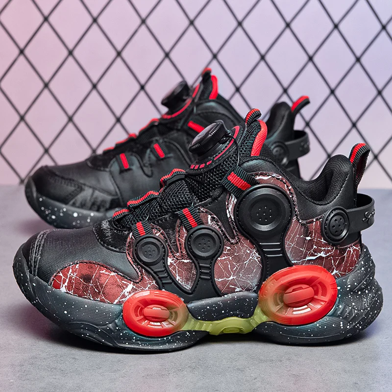 2022 Spring and Autumn Children's Shoes Basketball Shoes Children's Anti-skid Sports Shoes Casual Breathable Sports Shoes