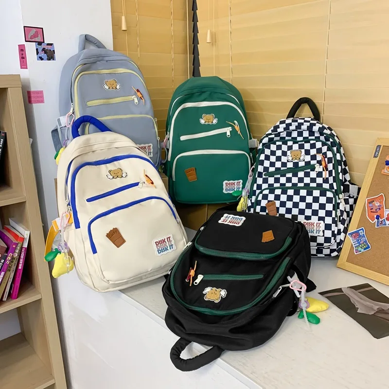

Women Large Capacity Backpack Casual Waterproof Nylon Female Kawaii Teenage Girls Travel College Schoolbag New Arrive 2022