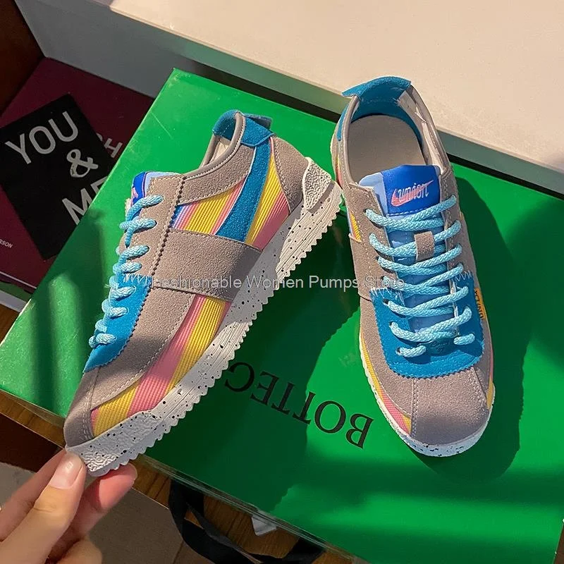 

Кроссовки женские на шнуровке, Вулканизированная подошва, повседневная спортивная обувь, модные Лоскутные кеды, для прогулок