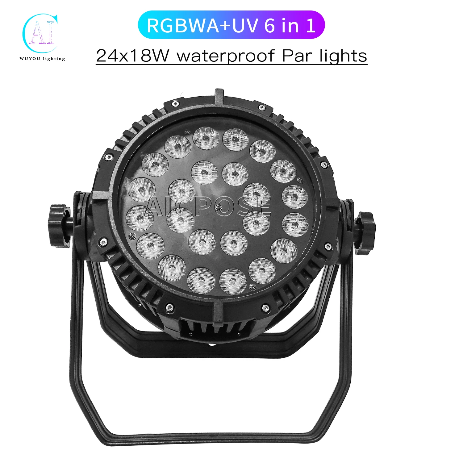 

24x12W RGBW/24x18W RGBW UV 6 in 1 LED Par Light IP65 Waterproof Stage Light DJ Disco Equipment Outdoor Performance Lighting