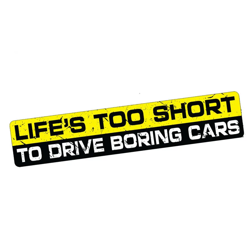 

1 Piece 15cm x 3cm LIFE TOO SHORT Sticker Decal Vinyl Funny Bumper JDM Funny Drift Speed Waterproof Car Stickers