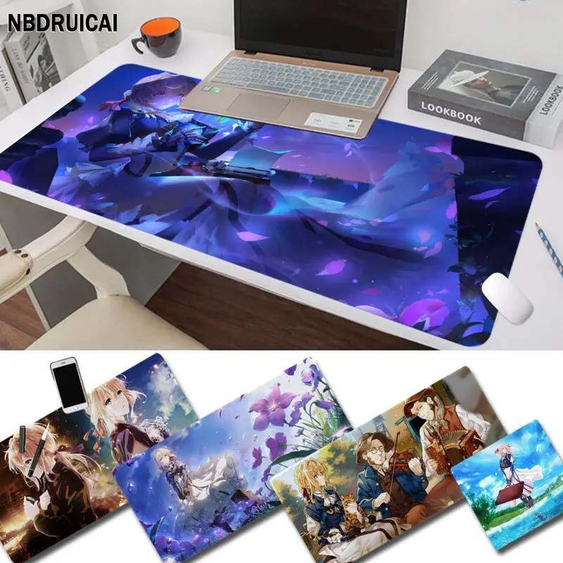 

Violet Evergarden Custom Skin Large Gaming Mouse Pad XL Locking Edge Size For Game Keyboard Pad