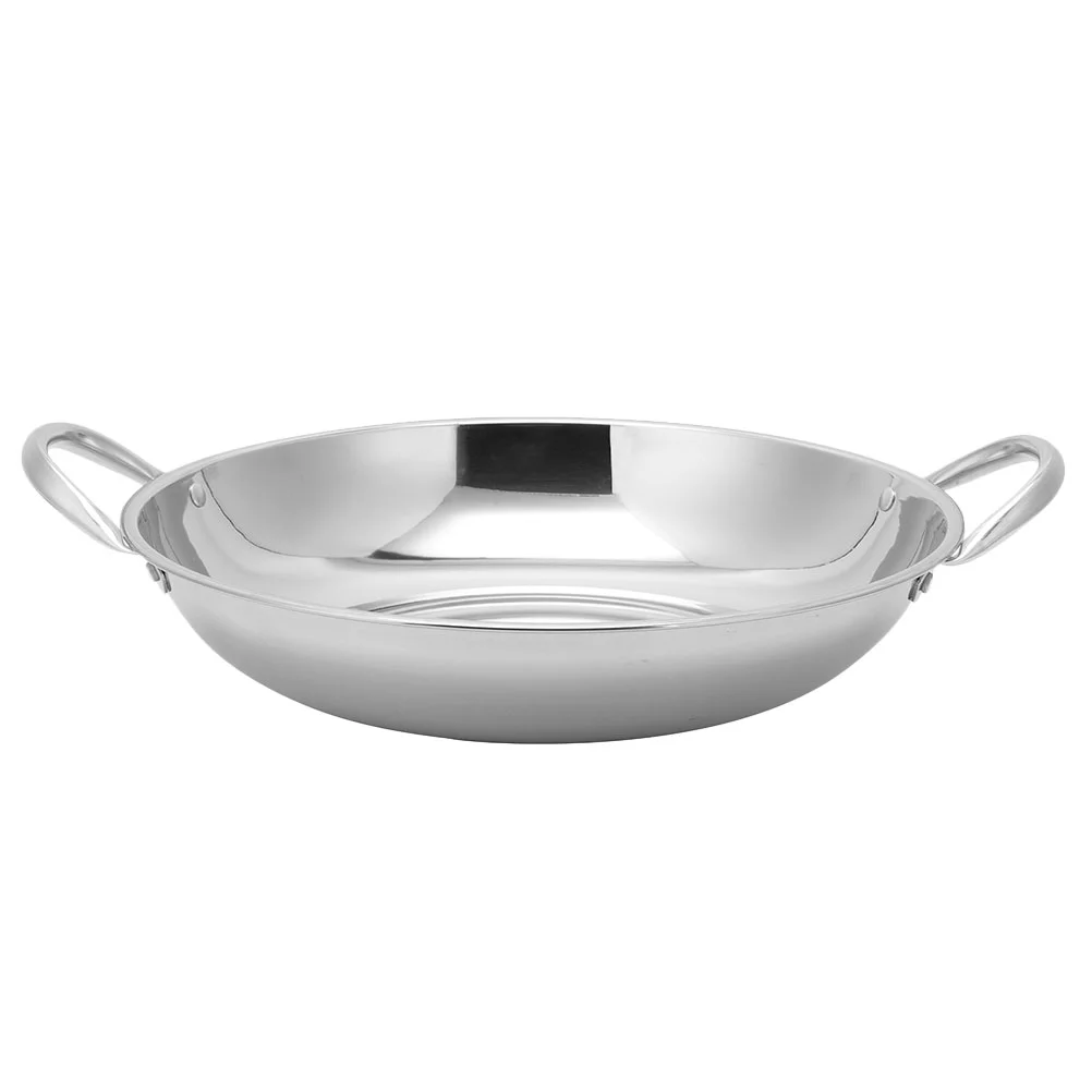 

Kitchen Daily Use Stainless Steel Pan Wok Stainless Steel Kitchen Hot Pot for Home Kitchen Cooking