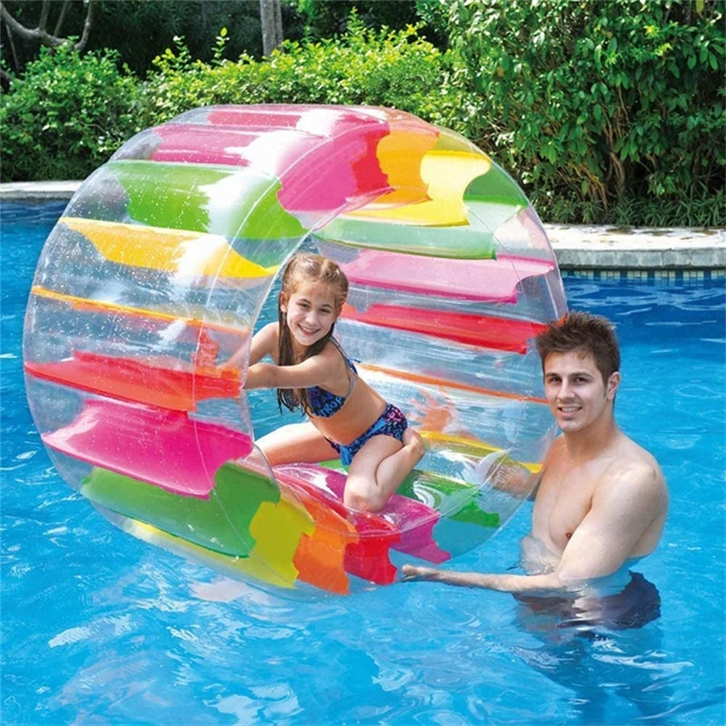 

Summer Beach Inflatable Colorful Rolling Float Giant Roll Ball For Boys and Girls Swimming Pool Toys Grass Plaything