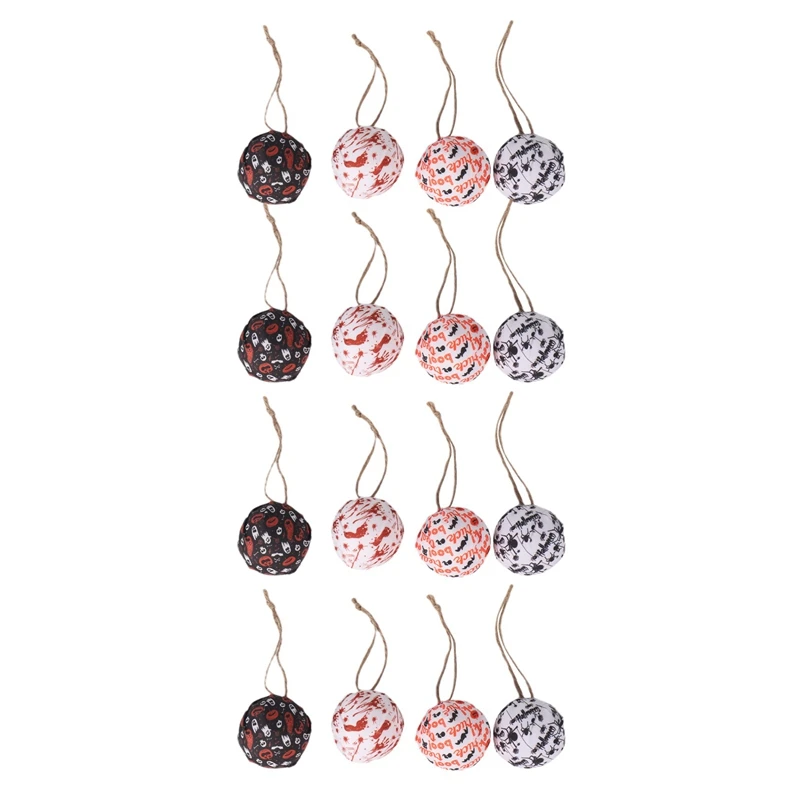 

Halloween Hanging Ball Ornament Halloween Cloth Ball Ornament Decoration Round Ball For Halloween Party Decor