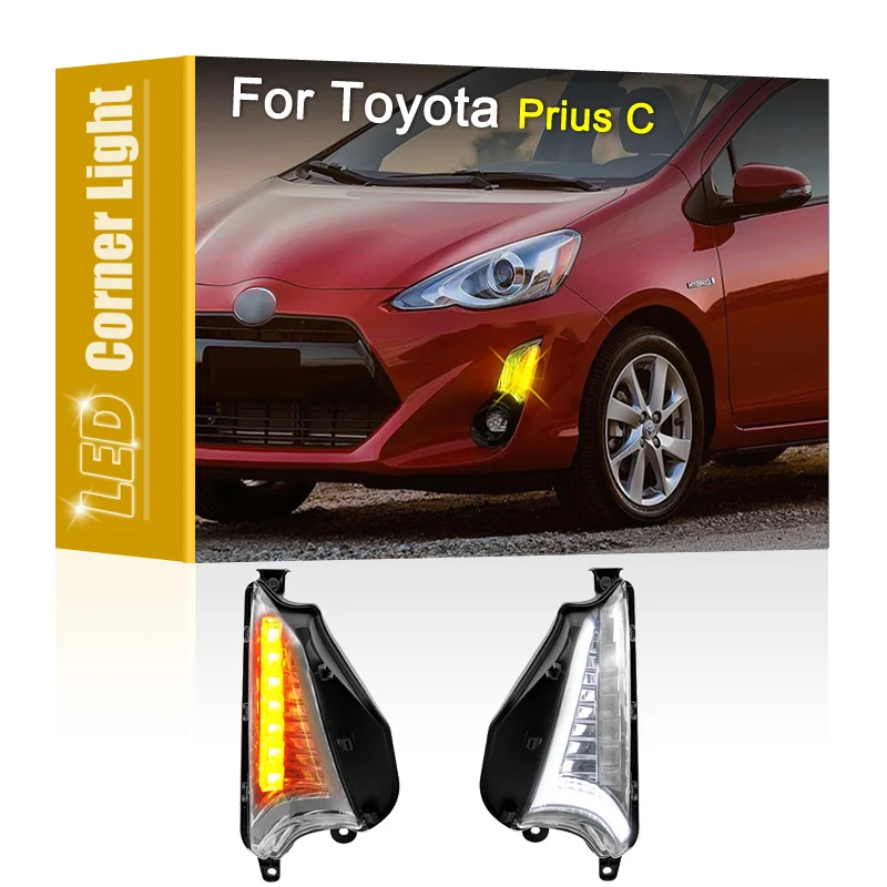 

2 шт., светодиодные Угловые лампы для Toyota Prius C 2015 2016 2017 2018