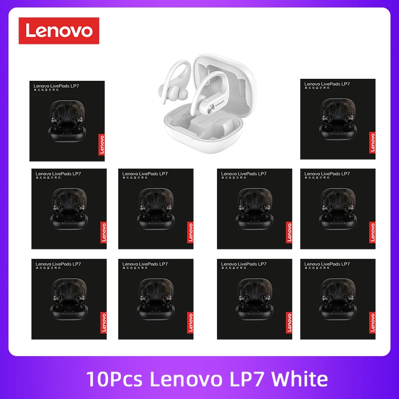 

Original Lenovo LP7 TWS 10Pcs 5Pcs Earbuds Wireless Headphones Bluetooth Earphones Waterproof Earpods Reduce Noise Music Headset