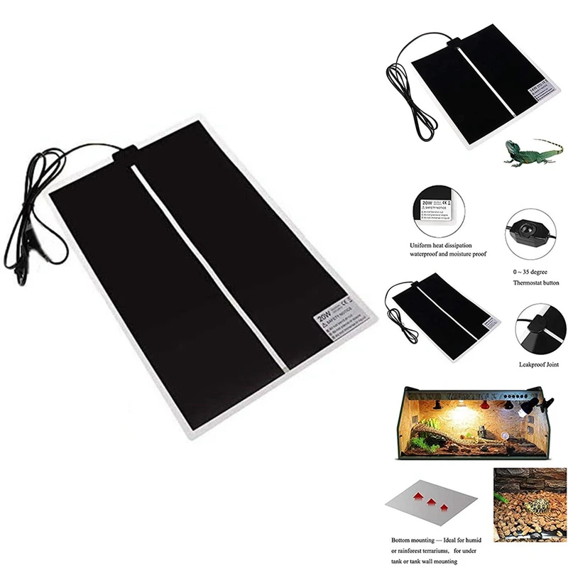 Грелка для рептилий под баком Террариум с контролем температуры черепахи змей