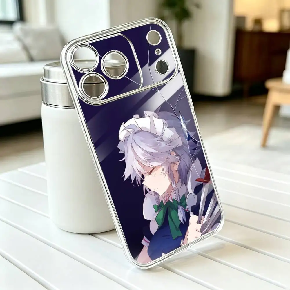 Фото Чехол для телефона Izayoi Sakuya-A TOUHOU Project для iPhone 17 16 15 14 13 12 11 Mini Pro Max Plus, прозрачный, в подарок №5