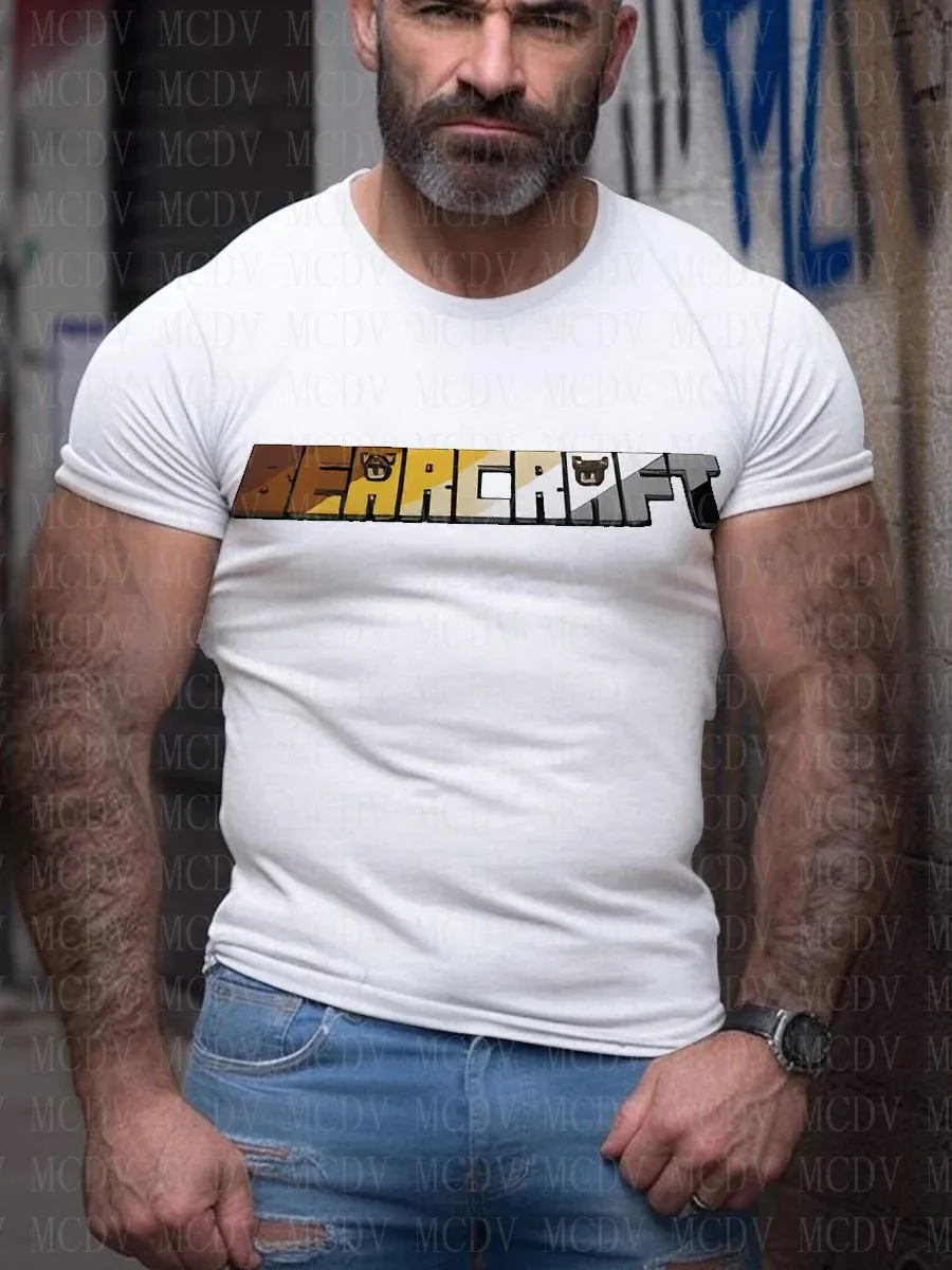 

Men's Bear Pride Printing T-Shirt Casual Print T-Shirt 3D Printed The Colorful The Best He Him Hole LGBT3D Printed T Shirt