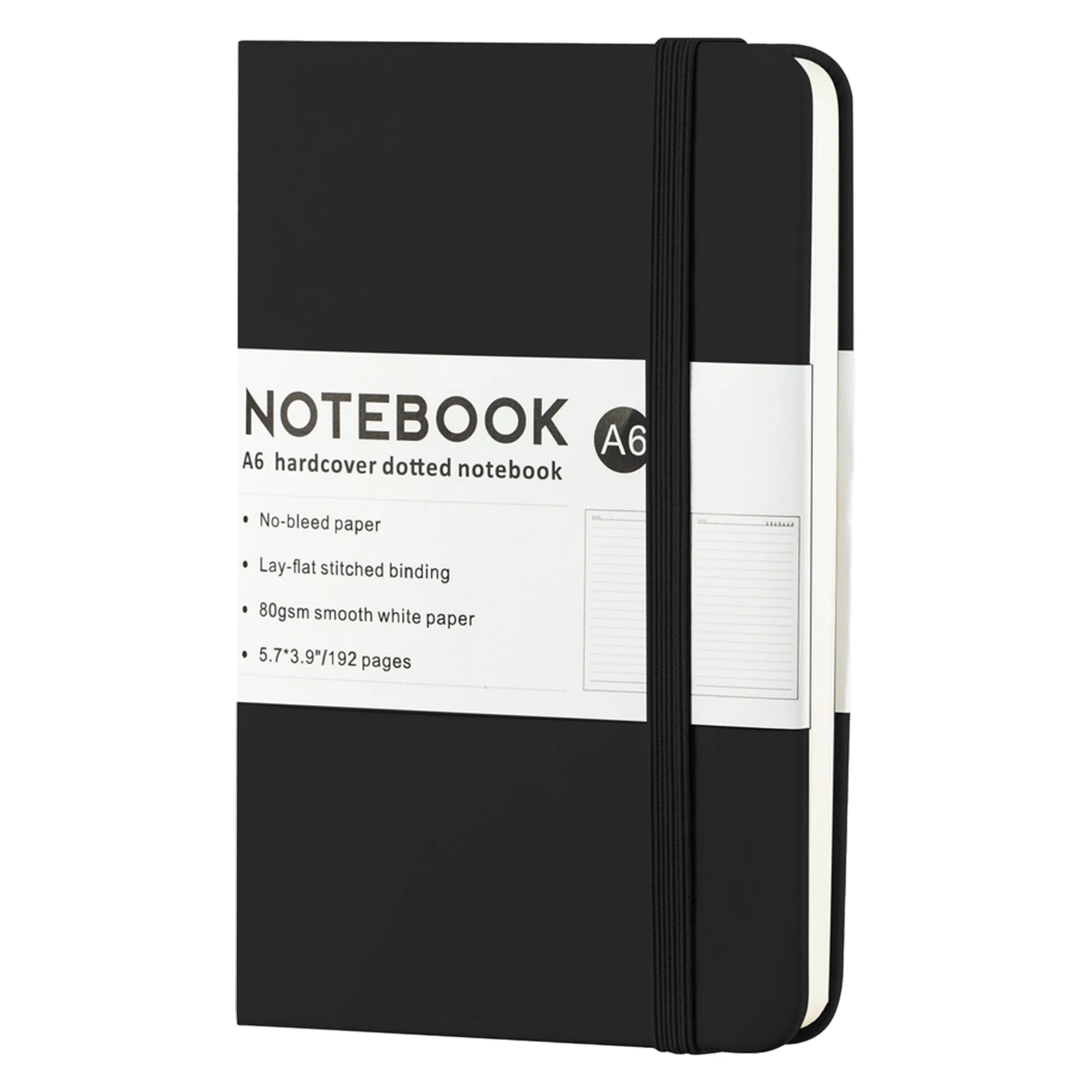 

Pen Loop Office Manual Notebook Home With Ribbon Lined Pages A6 Journal Writing Portable Date Marks Note Soft