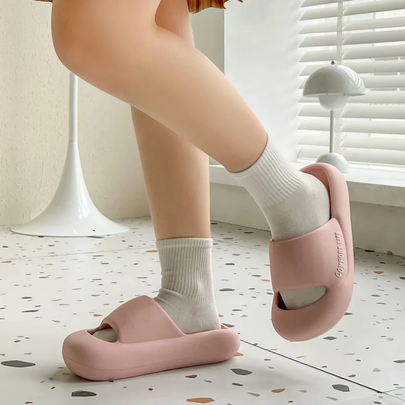 Women Thick Platform Slippers Summer Beach Eva Soft Sole Slide Men Sandals Casual Couple Indoor Bathroom Anti-Slip Shoes