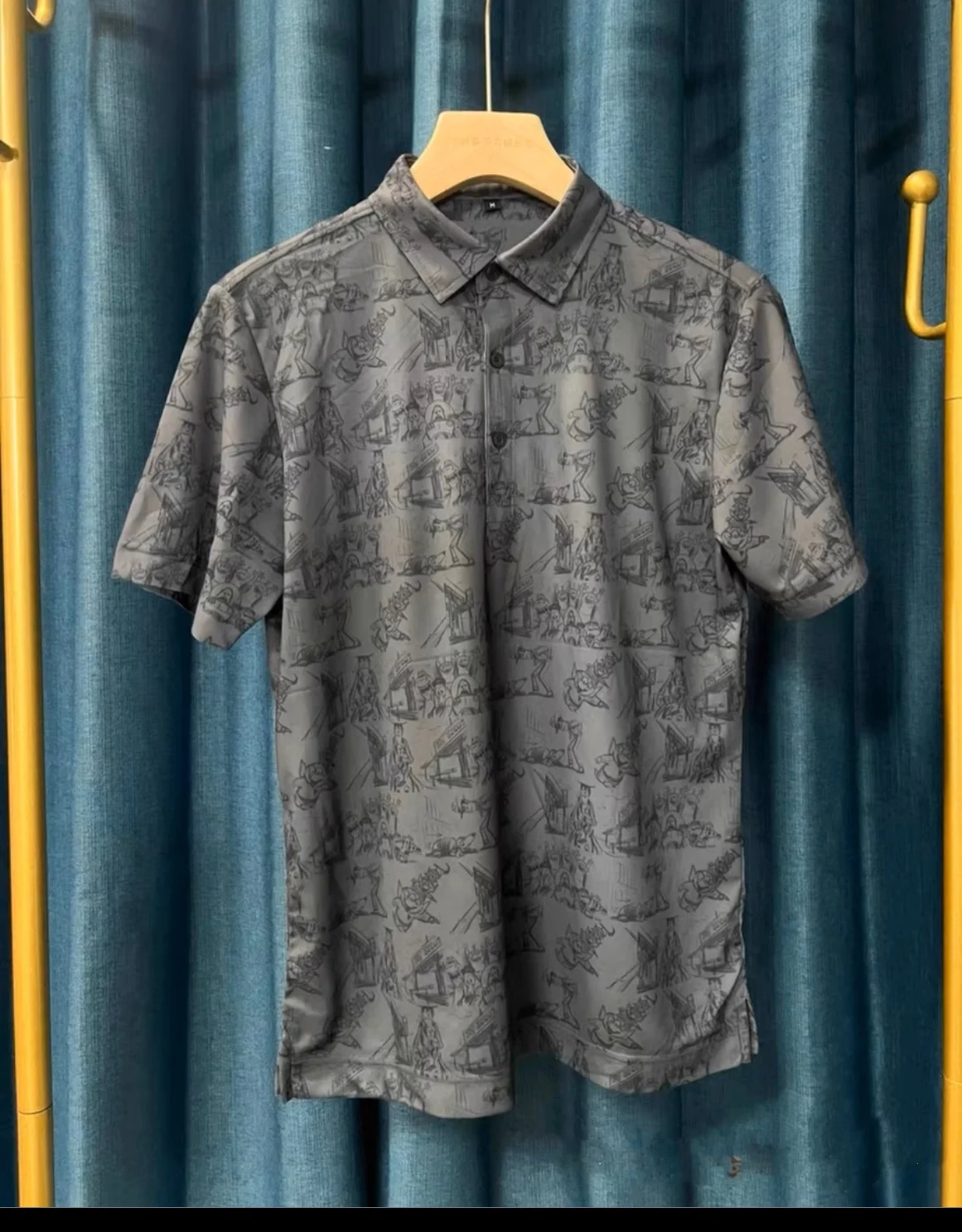 

Export to Japan GOLF Men Summer Short Sleeve Golf Collar Polo Light, Breathable and Quick-drying Printing