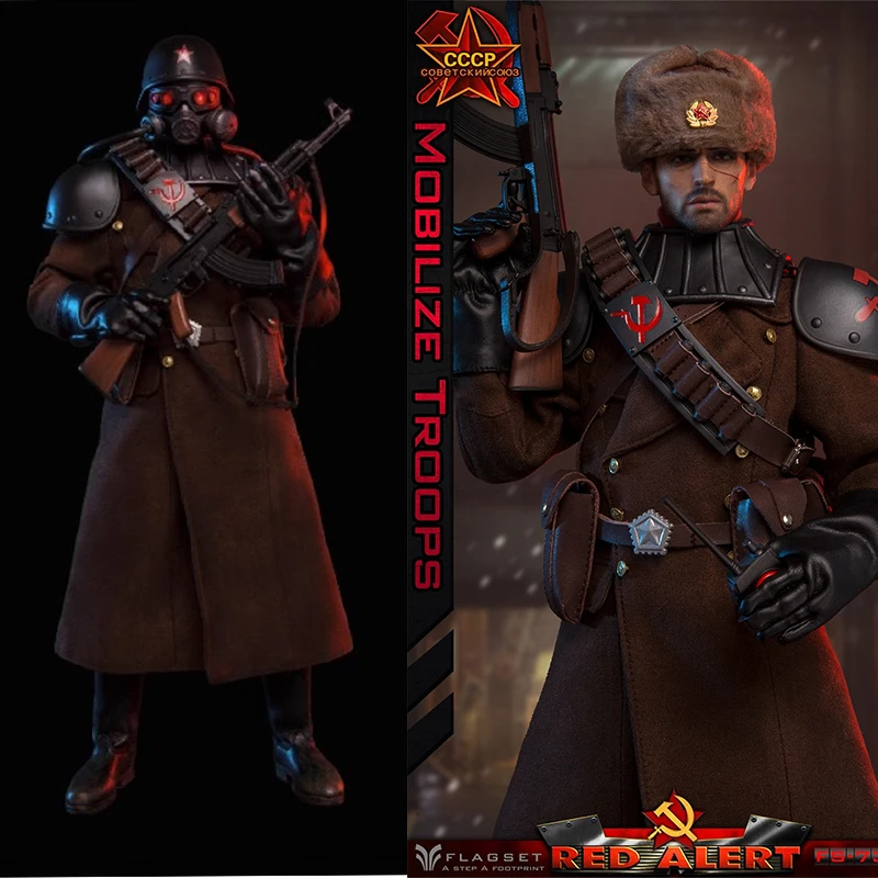 

In Stock FLAGSET FS-73046 1/6 Red Alert Soviet Mobilize Troops Male Soldier Full Set 12'' Action Figure Model Toys for Fans