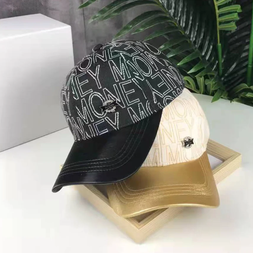 

Женская весенне-осенняя бейсболка, модная сращенная хлопковая кепка с буквенным жаккардовым узором, Снэпбэк Кепка для женщин, женские кепк...