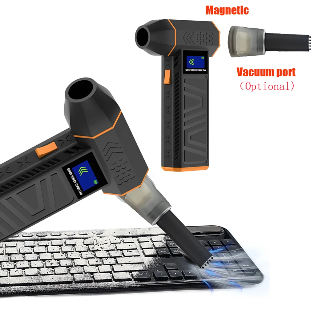 2 в 1 мини-цветной экран аккумулятор дисплей струйный вентилятор вакуумный