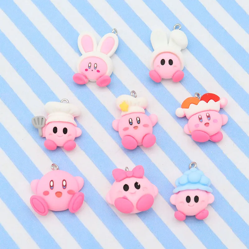 

15Pcs Cute Resin Key Ring Pendant Earrings Necklace DIY Ornament Bag Accessories Craft Supplies Phone Shell Patch Decor Material