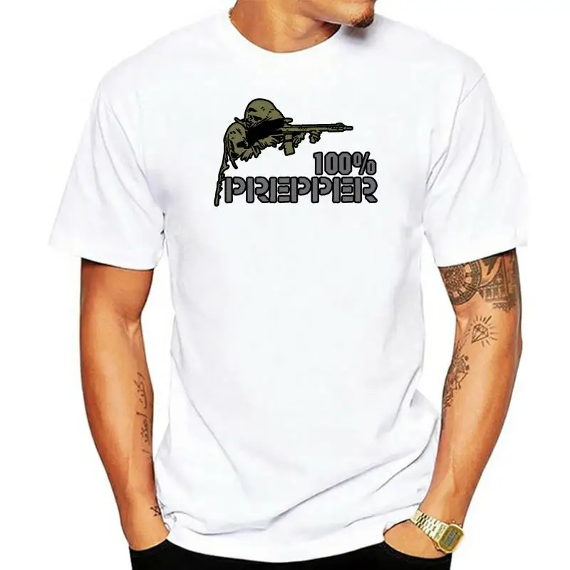 

s T Shirt Summer 0% Cotton casual Short Sleeve Tops Tee 0% Prepper Shooting Fashion T-Shirt s Clothing
