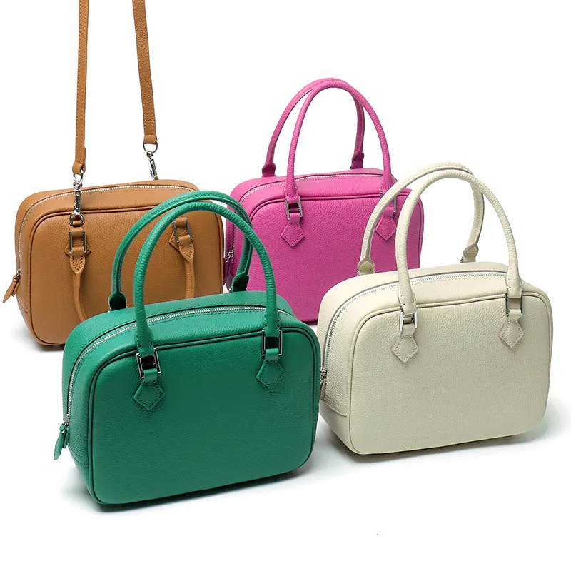 Cowhide Square Handbags for Women Tote Bags Crossbody Shoulder Bag Large Capacity 100% Genuine Leather 2022 New Simple Designer