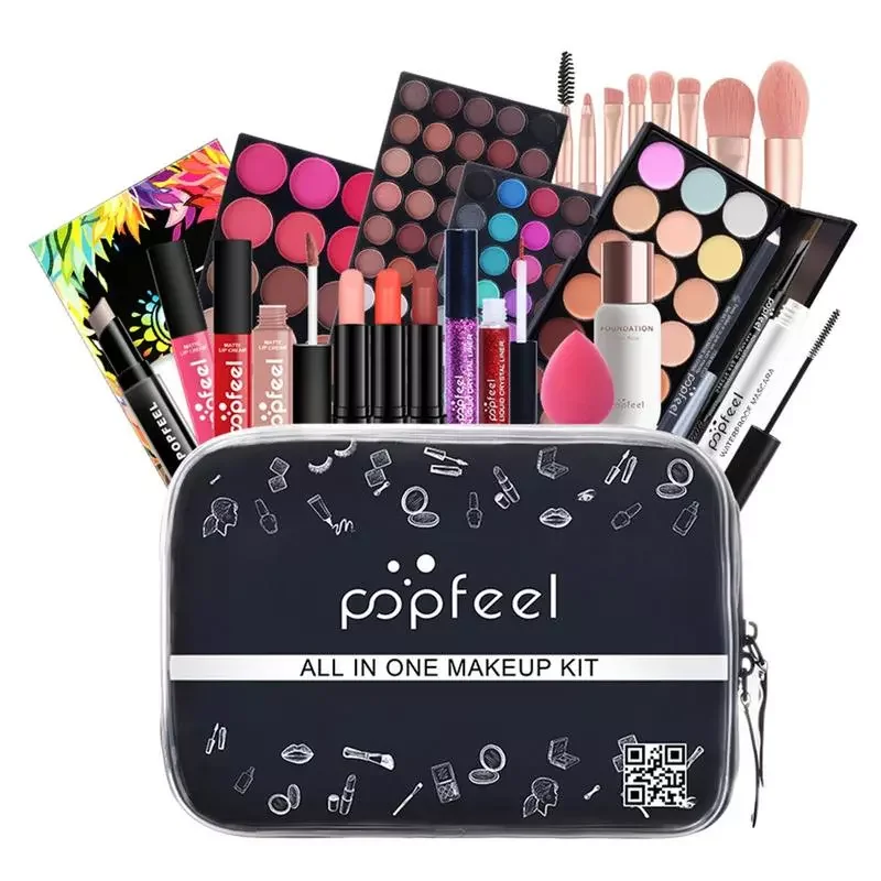 

NEW2023 24pcs All In One Makeup Kit Face Makeup Practice Make Up Set Mascara Eyeshadow Lip Gloss Lipstick Concealer Foundation E