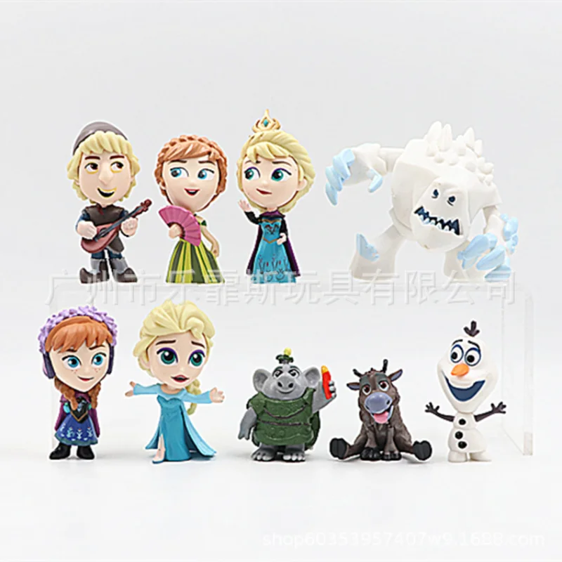 

9 Q версия «холодная ледяная принцесса», ручная кукла, игровой домик для девочек, игрушки, детские подарки на день рождения, модель, скребок, т...