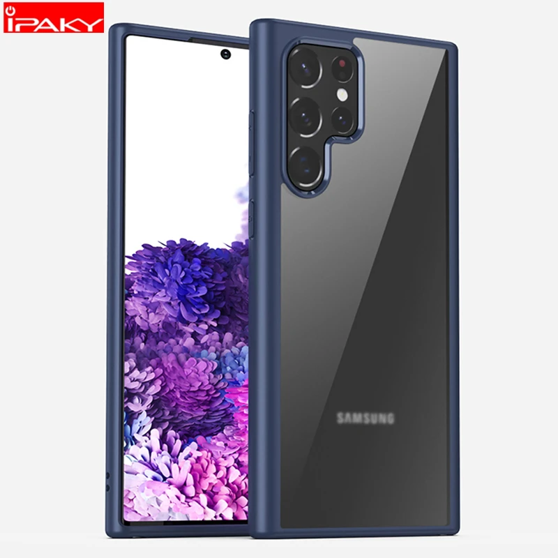 

IPAKY for Samsung S21 S22 Case S21 S22 Plus Case TPU PC Shockproof Transparent Case for Samsung Galaxy S21 S22 Ultra Case