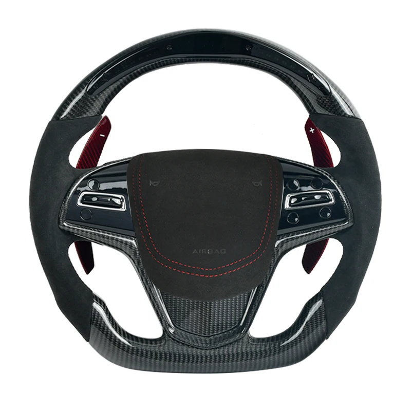 

For Cadillac ATS ATSL ATSV Steering Wheel Carbon Fiber Interior LED Customized