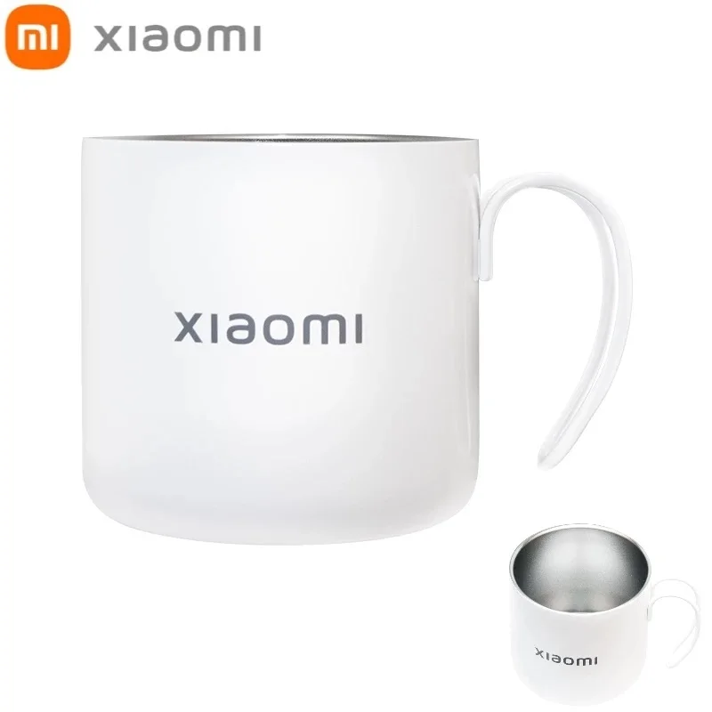 

Xiaomi пользовательские кружки из нержавеющей стали чашки белый многоразовый Чай холодный кофе чашка горячее холодное использование путешес...